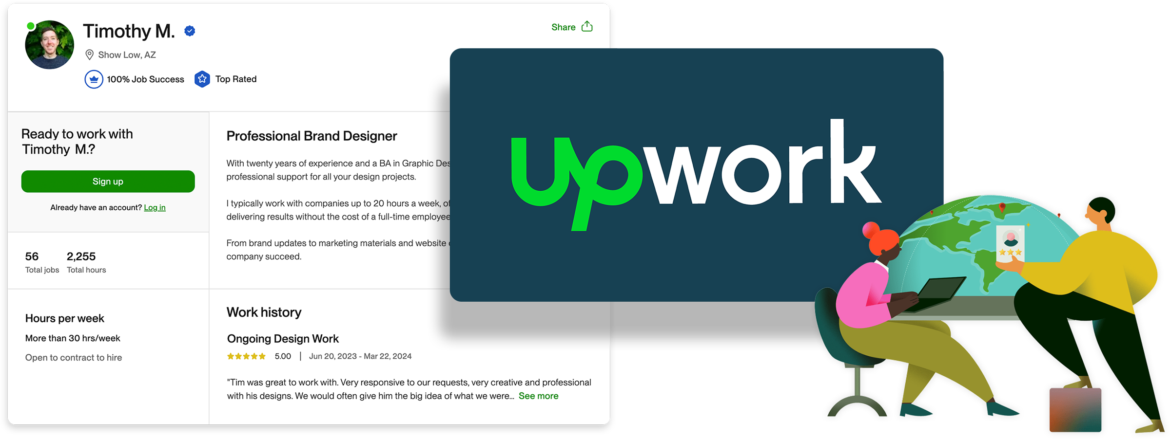 Timothy Mahan Upwork profile preview